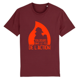 T-shirt unisexe pompier - Toujours dans le feu de l'action - POMPIER SHOP