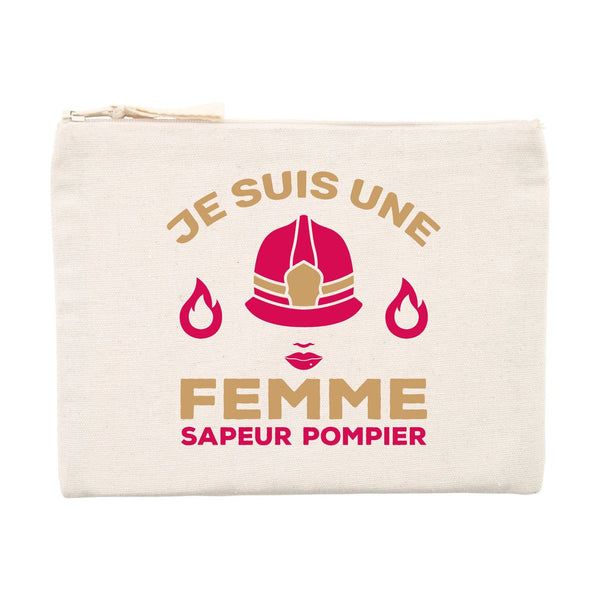 Pochette pompier - Je suis une femme sapeur pompier - POMPIER SHOP