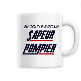 Mug céramique pompier - En couple avec un sapeur pompier - POMPIER SHOP