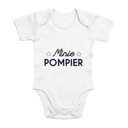 Body Bébé pompier Bio - Minie pompier - POMPIER SHOP