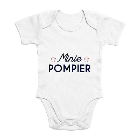 Body Bébé pompier Bio - Minie pompier - POMPIER SHOP