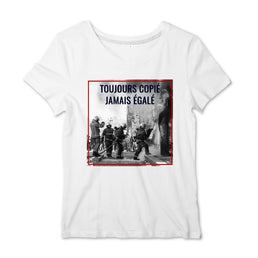 T-shirt pompier Femme - Toujours copié jamais égale ! - POMPIER SHOP