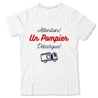 T-shirt pompier Enfant - Attention ! Un pompier débarque ! - POMPIER SHOP