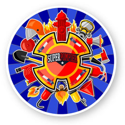 Sticker pompier - SUPER POMPIER - POMPIER SHOP