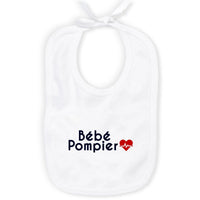 Bavoir Bébé pompier bio - Bébé Pompier - POMPIER SHOP