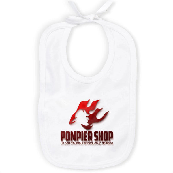 Bavoir Bébé pompier Bio- Pompier shop - POMPIER SHOP