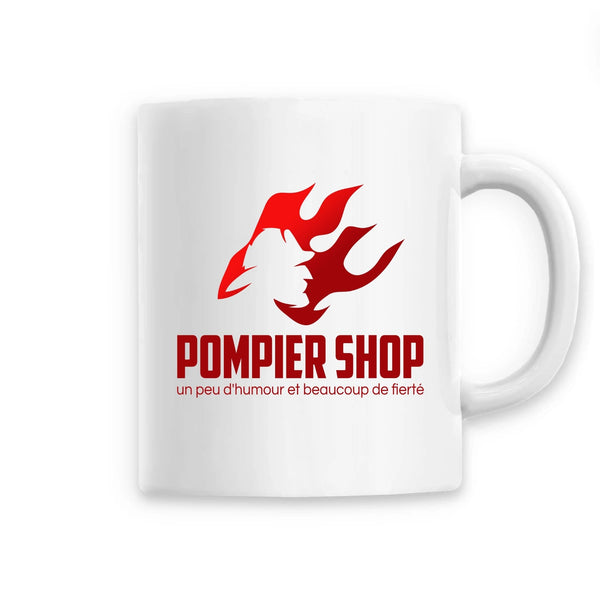 Mug céramique pompier - Pompier shop rouge - POMPIER SHOP