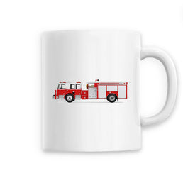 Mug céramique pompier personnalisé - Camion de pompier - POMPIER SHOP