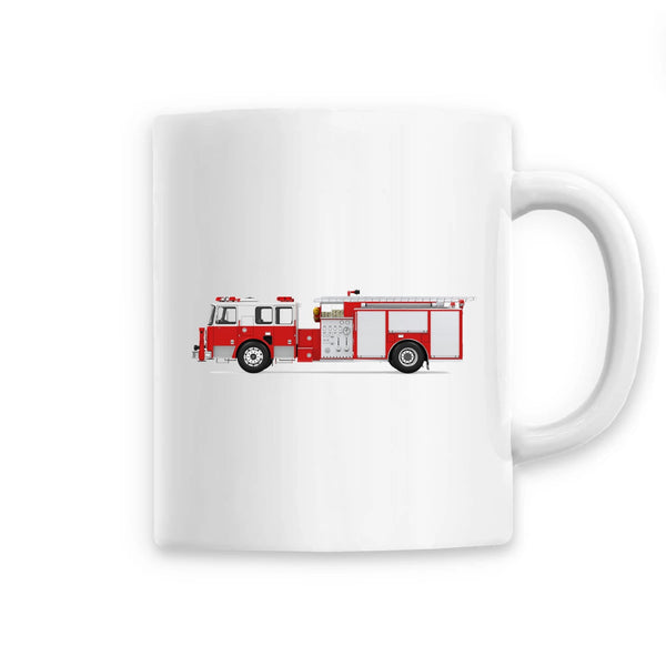 Mug céramique pompier personnalisé - Camion de pompier - POMPIER SHOP