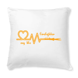 Housse de coussin pompier - Firefighter my life - POMPIER SHOP