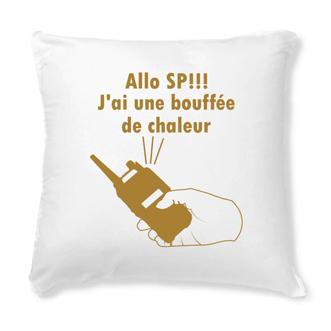 Housse de coussin pompier - J'ai une bouffée de chaleur - POMPIER SHOP