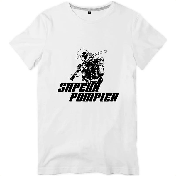 T-shirt pompier Homme - Sapeur pompier noir - POMPIER SHOP