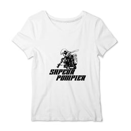 T-shirt pompier Femme - Sapeur pompier noir - POMPIER SHOP