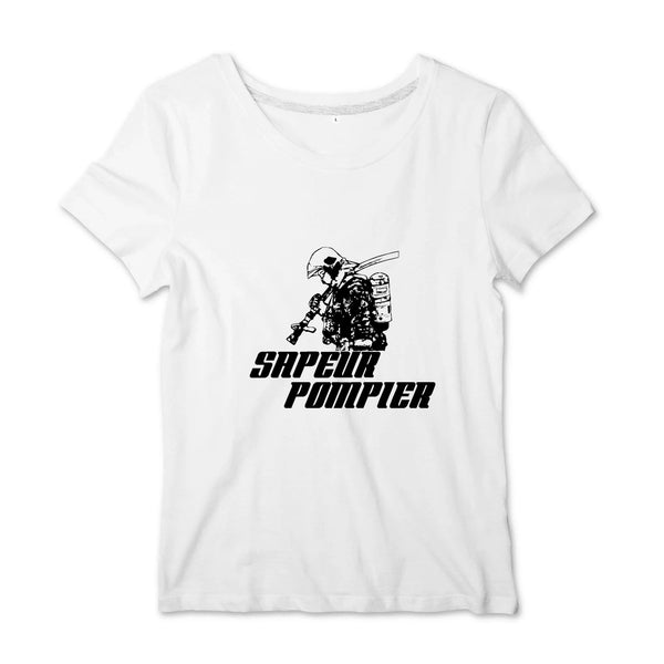 T-shirt pompier Femme - Sapeur pompier noir - POMPIER SHOP