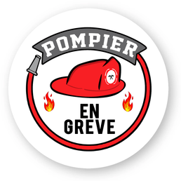 Sticker pompier - Pompier en grève - POMPIER SHOP