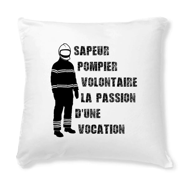 Housse de coussin pompier - Sapeur pompier volontaire la passion d'une vocation - POMPIER SHOP