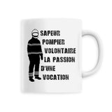 Mug céramique pompier - Sapeur pompier volontaire la passion d'une vocation - POMPIER SHOP