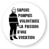 Sticker pompier - Sapeur pompier volontaire la passion d'une vocation - POMPIER SHOP