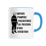 Mug céramique pompier - Sapeur pompier volontaire la passion d'une vocation - POMPIER SHOP