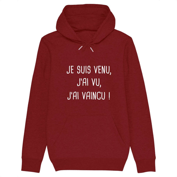 Sweat-shirt à capuche pompier unisexe - Je suis venu, j'ai vu, j'ai vaincu ! - POMPIER SHOP