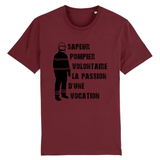 T-shirt pompier unisexe - Sapeur pompier volontaire la passion d'une vocation - POMPIER SHOP