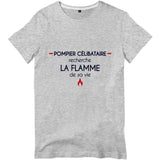 T-shirt pompier Homme - Célibataire recherche la flamme de sa vie - POMPIER SHOP