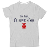 T-shirt pompier Enfant - Mon papa ce super héros ! - POMPIER SHOP