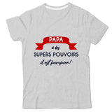 T-shirt pompier Enfant - Papa à des supers pouvoirs il est pompier ! - POMPIER SHOP