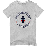 T-shirt pompier Homme - Je suis un super héros je suis pompier - POMPIER SHOP