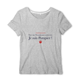 T-shirt pompier Femme - Parce que l'humain passe avant tout - POMPIER SHOP