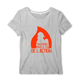 T-shirt pompier Femme - Toujours dans le feu de l'action - POMPIER SHOP