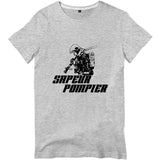 T-shirt pompier Homme - Sapeur pompier noir - POMPIER SHOP