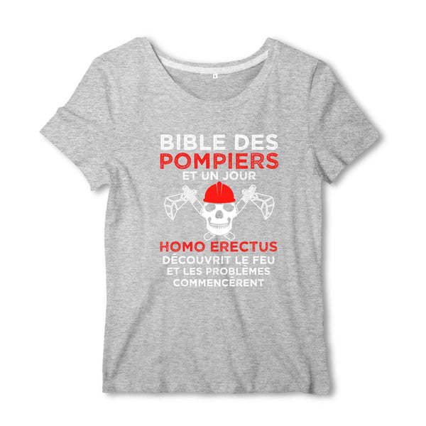 T-shirt pompier femme - Bible des pompiers - POMPIER SHOP