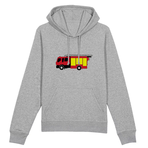 Sweat à capuche pompier unisexe - Camion de pompier français - POMPIER SHOP