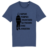 T-shirt pompier unisexe - Sapeur pompier volontaire la passion d'une vocation - POMPIER SHOP