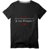 T-shirt pompier Homme - Parce que l'humain passe avant tout - POMPIER SHOP