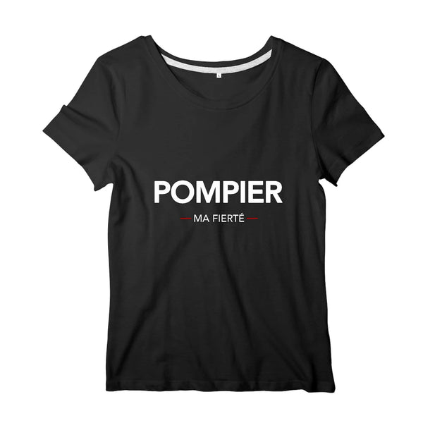 T-shirt pompier Femme - Pompier ma fierté ! - POMPIER SHOP