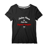 T-shirt pompier Femme - Faites place je suis une sapeur pompier - POMPIER SHOP