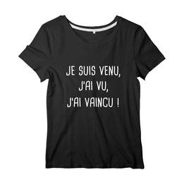 T-shirt pompier Femme - Je suis venu j'ai vu j'ai vaincu - POMPIER SHOP