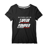 T-shirt pompier Femme - En couple avec un sapeur pompier - POMPIER SHOP