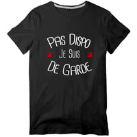 T-shirt pompier Homme - Pas dispo je suis de garde - POMPIER SHOP