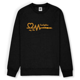 Sweat-shirt pompier unisexe - Firefighter my life - POMPIER SHOP