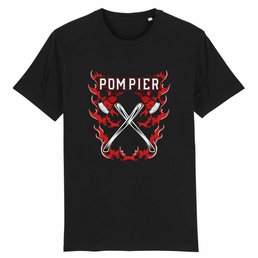 T-shirt pompier unisexe - P.O.M.P.I.E.R - POMPIER SHOP