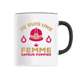 Mug céramique pompier - Je suis une femme sapeur pompier - POMPIER SHOP