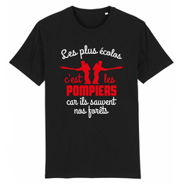 T-shirt pompier unisexe - Les plus écolos c'est les pompiers - POMPIER SHOP