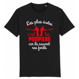 T-shirt pompier unisexe - Les plus écolos c'est les pompiers - POMPIER SHOP