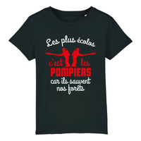 T-shirt pompier Enfant - Les plus écolos c'est les pompiers - POMPIER SHOP