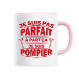 Mug céramique pompier - Je suis pas parfait à part ça je suis pompier - POMPIER SHOP