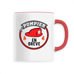 Mug céramique pompier - Pompier en grève - POMPIER SHOP