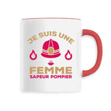 Mug céramique pompier - Je suis une femme sapeur pompier - POMPIER SHOP